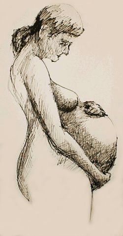 Exemple de dessin où le trait suit les volumes du modèle