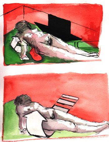 Autre esquisse aquarelle composition recyclage