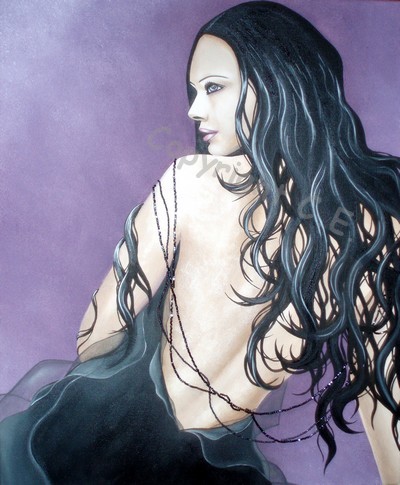 Finition du regard et glacis sur la robe